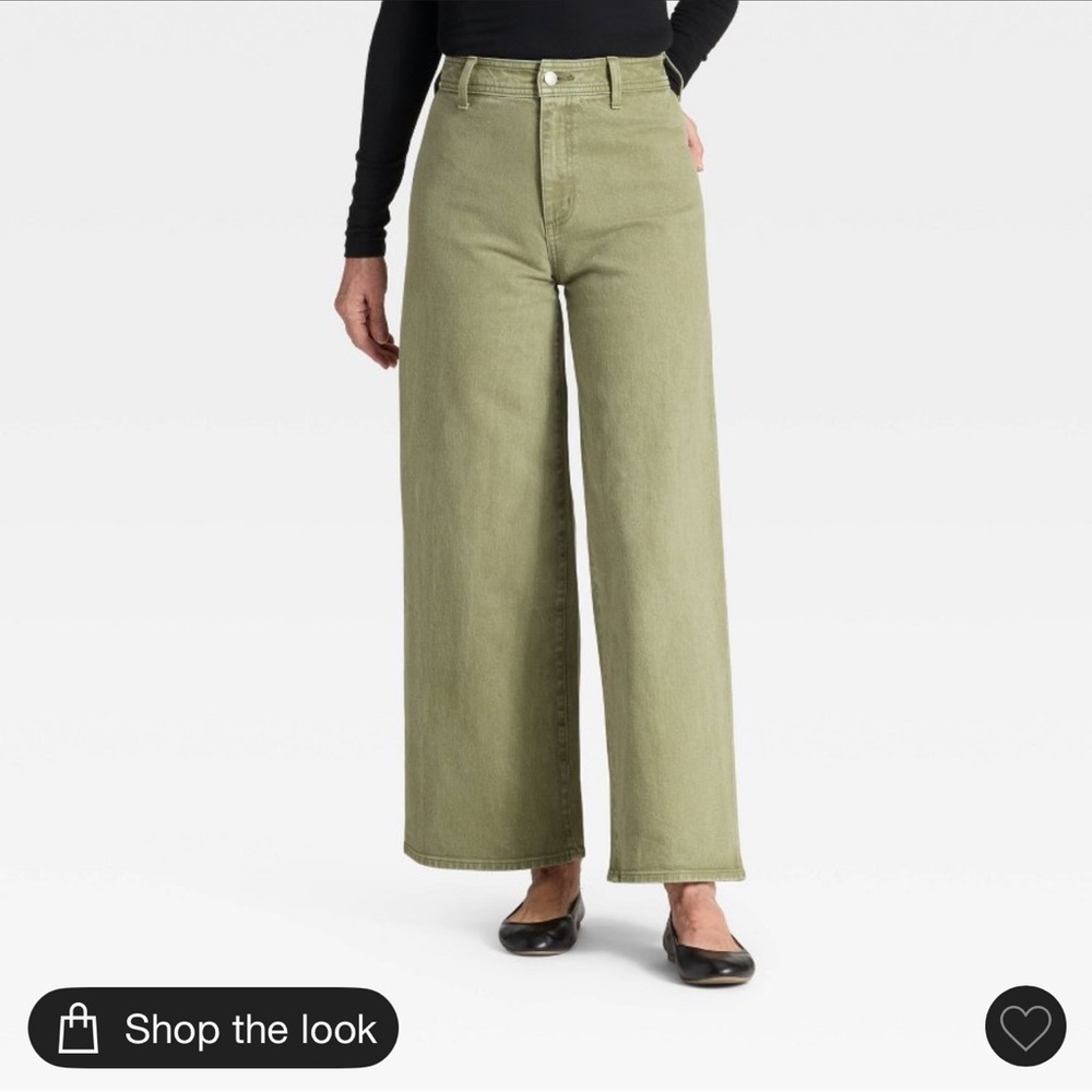 Universal Thread High Rise Sailor Wide-Leg Ankle Jeans